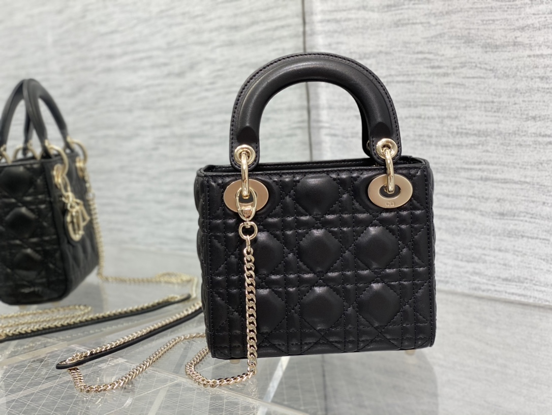 Mini Lady Dior Bag Black Cannage Lambskin